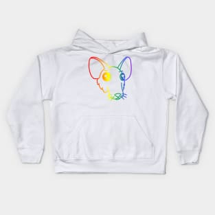 Rat Derp (Rainbow Version) Kids Hoodie